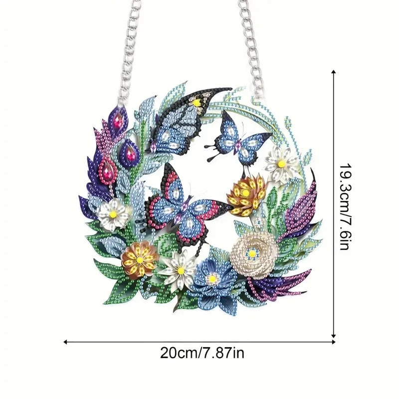 1pc/Set DIY Butterfly Diamond Painting Door Hanging Diamond Art Special Schapes