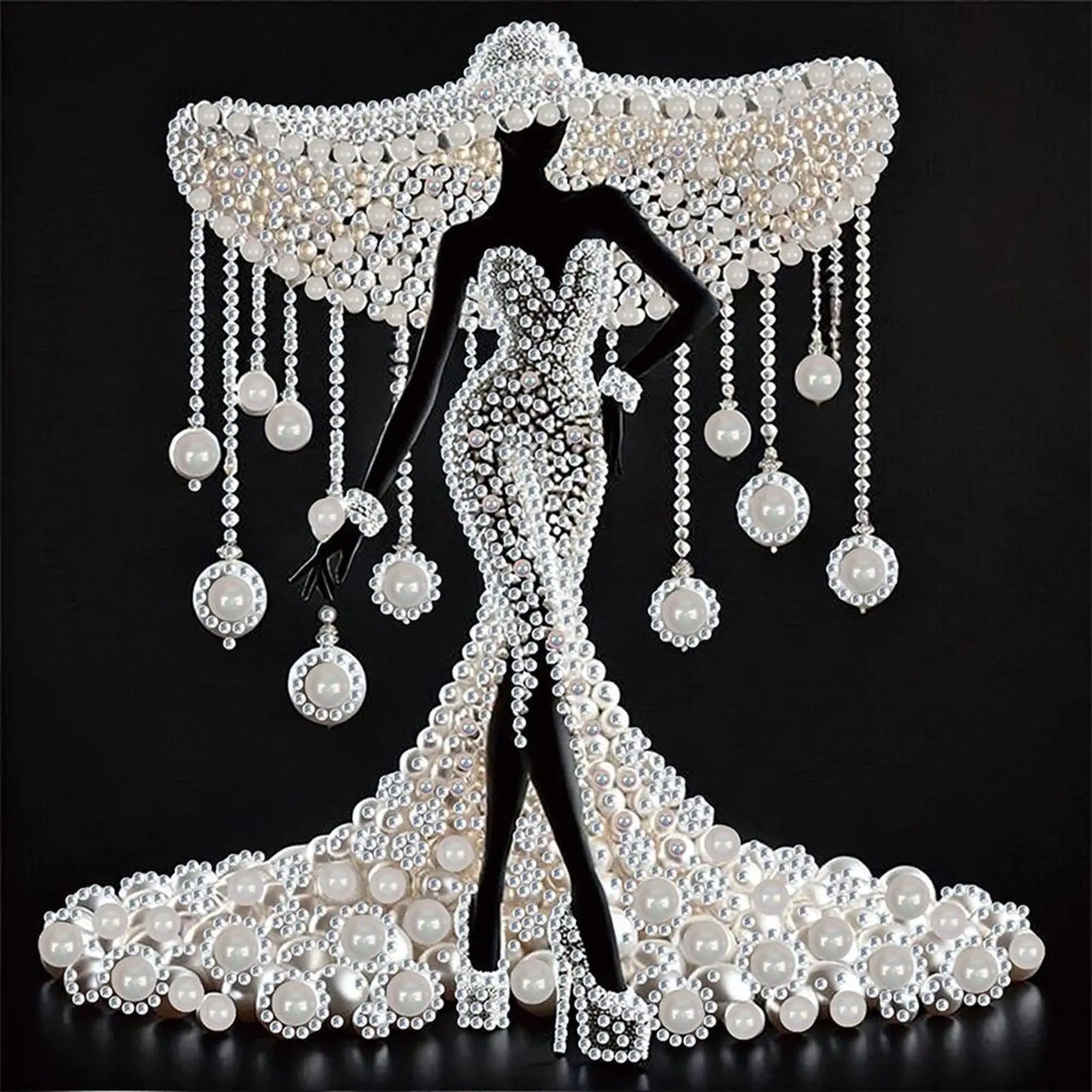 5D DIY Partial Special Shaped Drill Diamond Painting Kit Elegant Lady