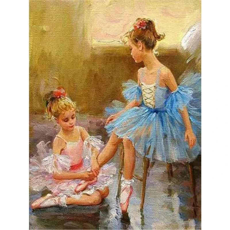 DIY Diamond Painting Ballet Woman, Rhinestone Kit 5D Portrait Picture Mosaic Handmade Art