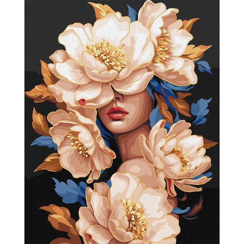 DIY Diamond Painting Beauty Girl Diamond Art Painting Full Square / Round Flower 5D