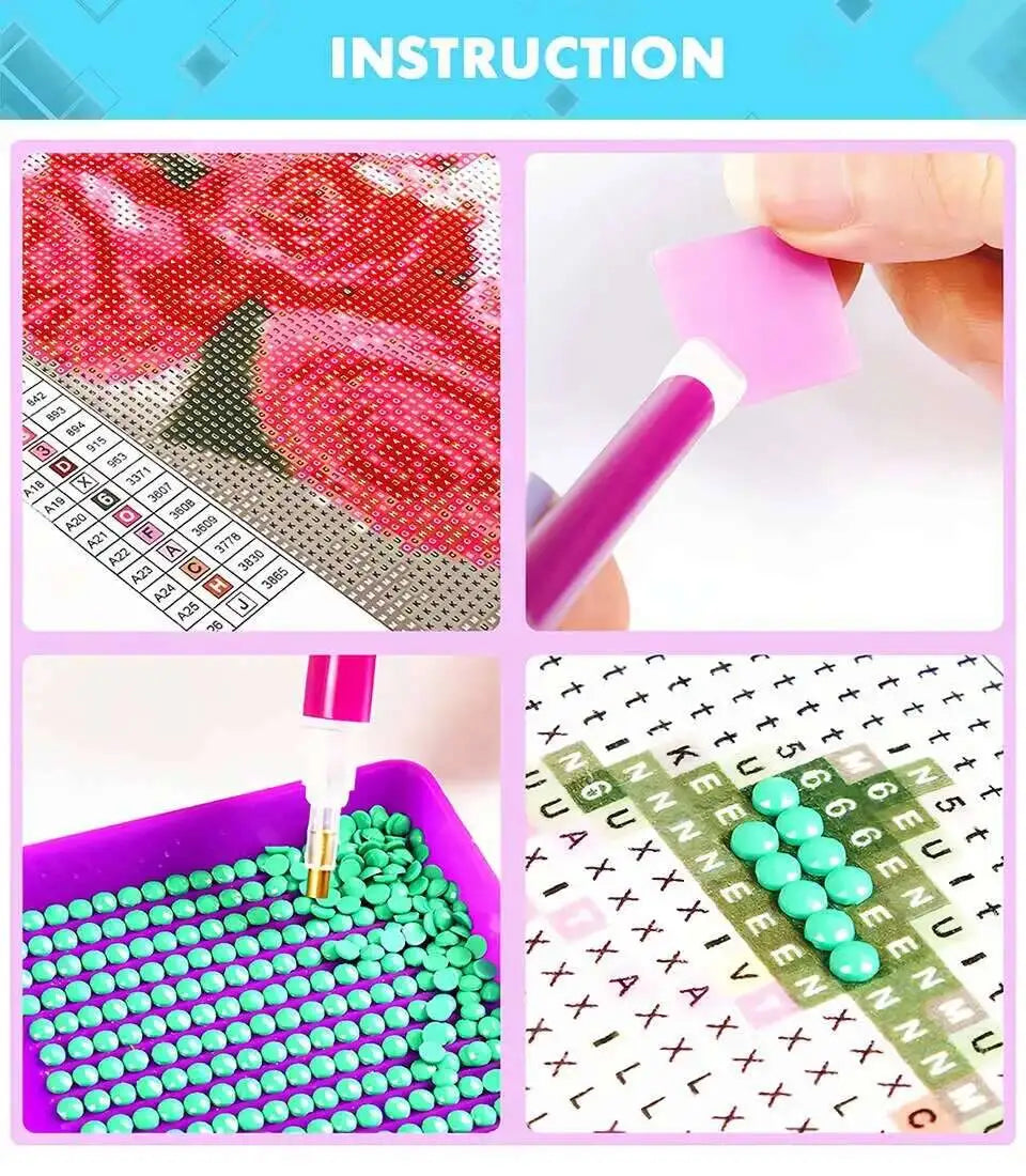 Huacan 5D Diamond Painting Woman Umbrella DIY Art Full Square / Round Drill