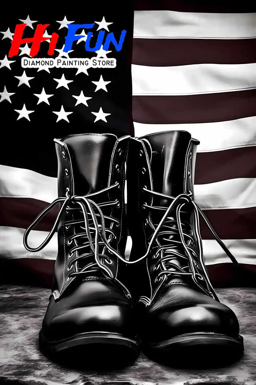 American Flag / Boots 5d DIY Diamond Painting Kits Full Square / Round Drills