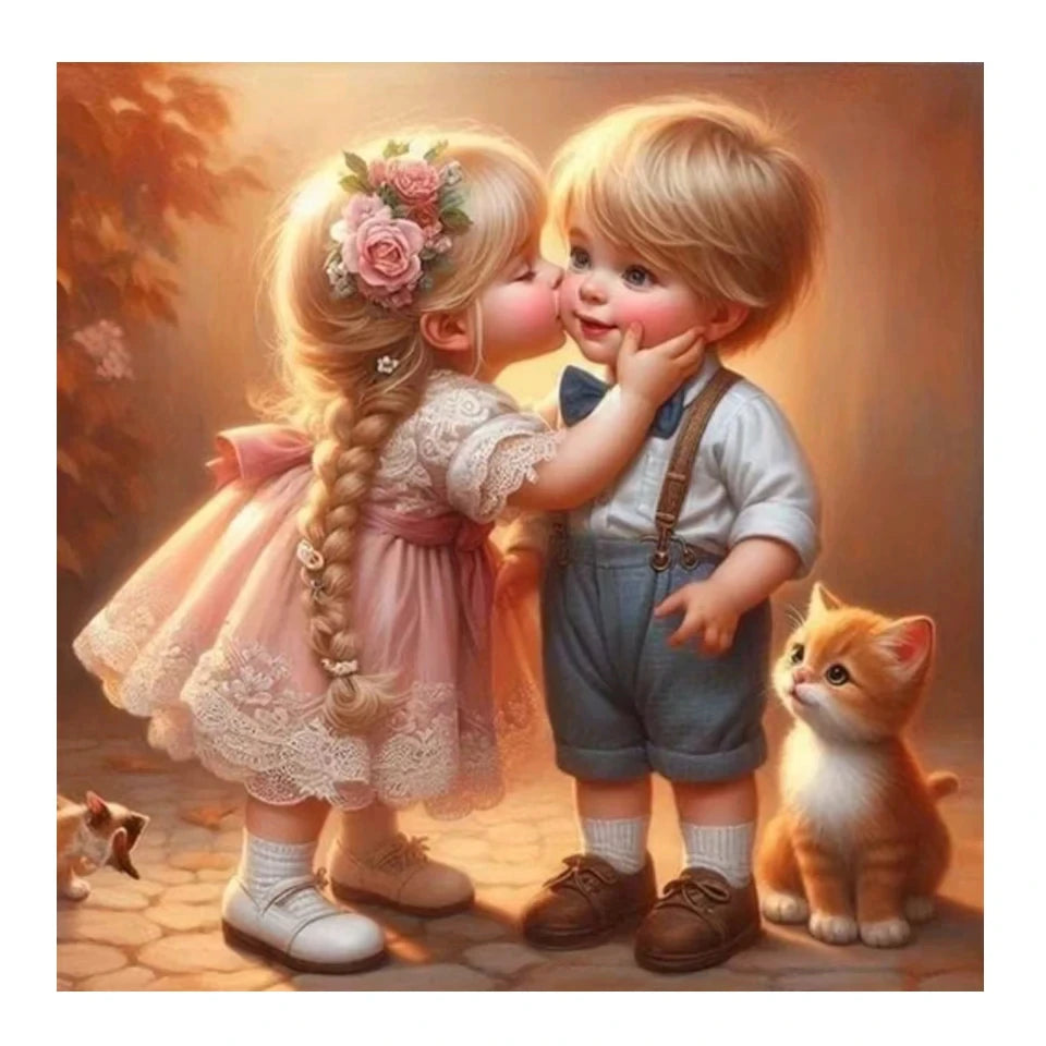 Cute Elf Girl With Big Eyes DIY Diamond Painting Kit Cartoon Full Round Drill