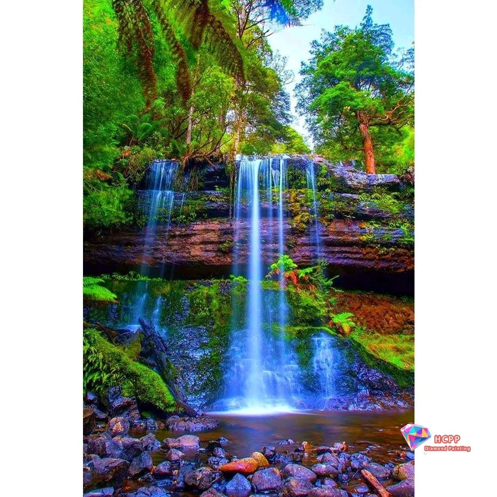 Natural Scenery Mosaic Square Round Painting Diamond Art Cross Stitch Kit Lakes Mountains Trees Flowers DIY 5D Decoration Gift
