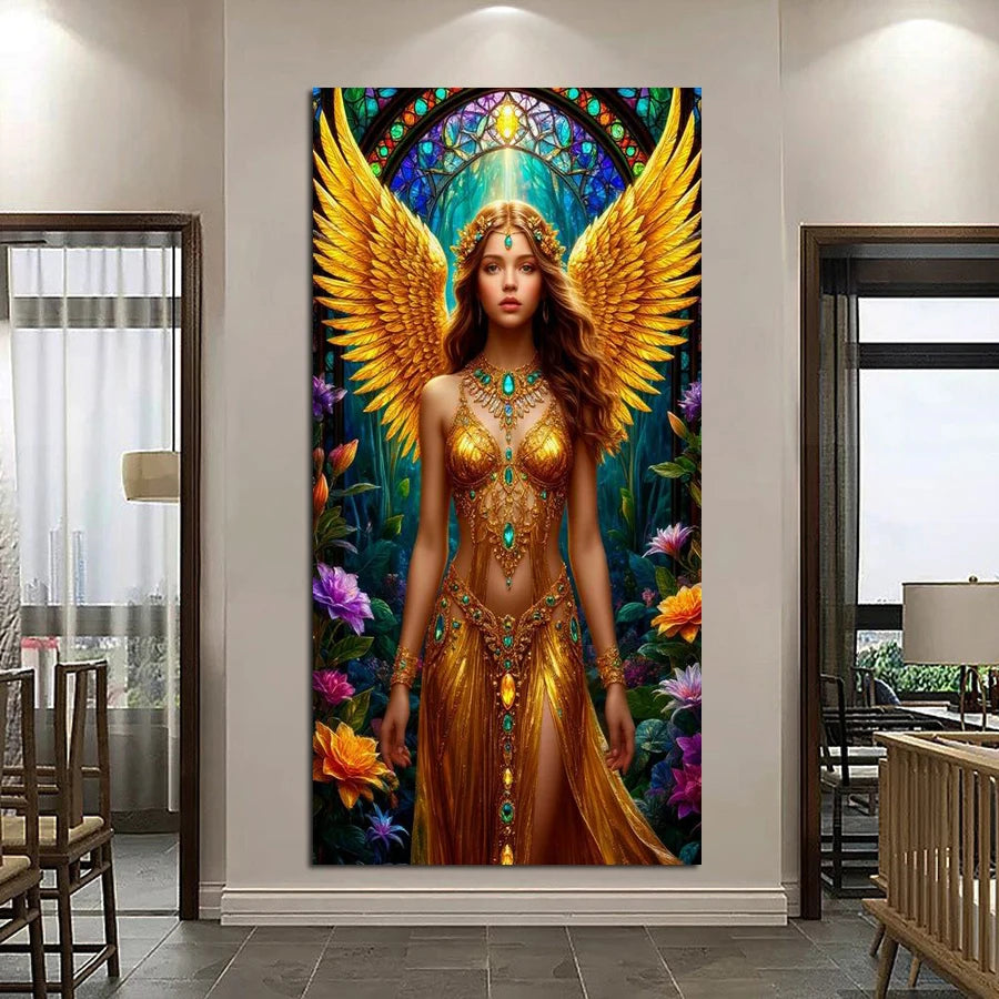 Sexy Angel / Woman Wings Picture Large Size DIY Diamond Painting Full Square / Round Drill Mosaic Wall Decor