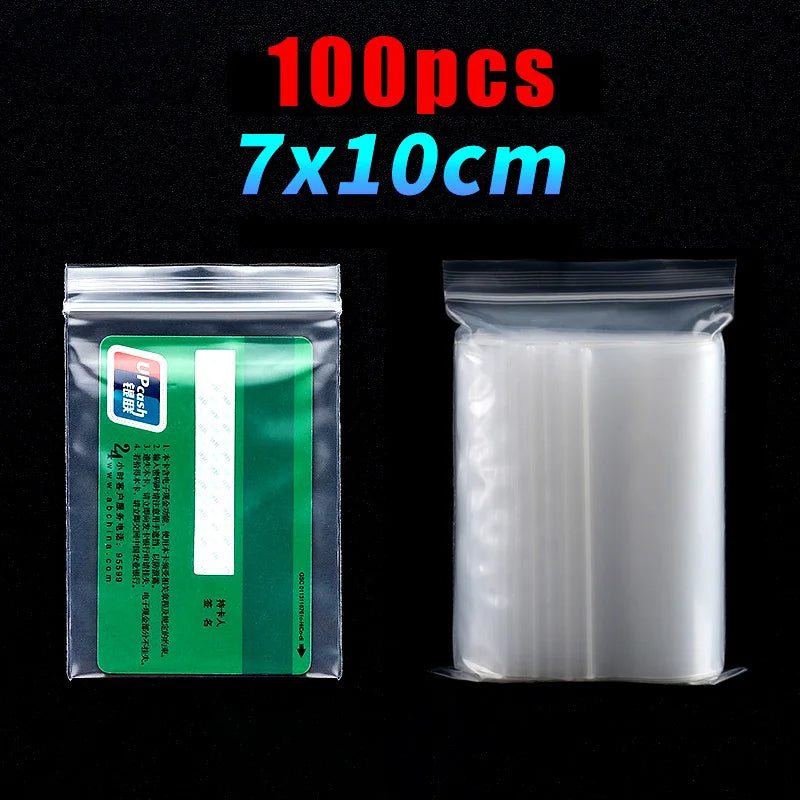HOMFUN 100pcs/lot 5D DIY Diamond Painting Tools Plastic Self Adhesive Bags Drills Glued Stone Storage Sealing Bag Craft Supplies