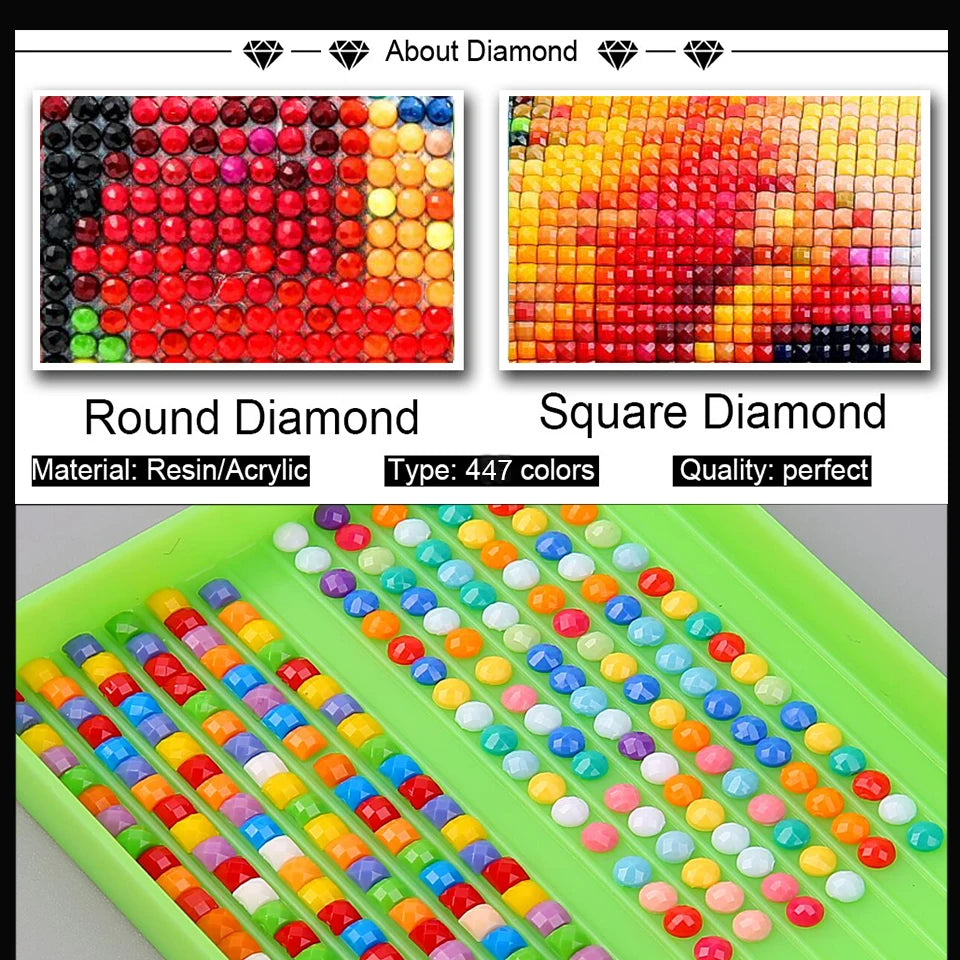 Love Touch 5D DIY Full Square / Round Mosaic Pattern Crystal Diamond Painting