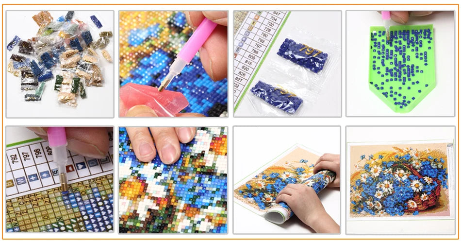 DIY Large Size Abstract Landscape Diamond Art Painting Full Square / Round Drill