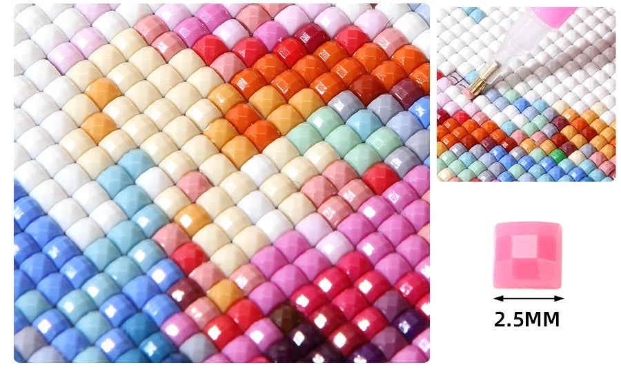 DIY Fantasy Colorful Woman Butterfly Square / Round Diamond Art, Large Size