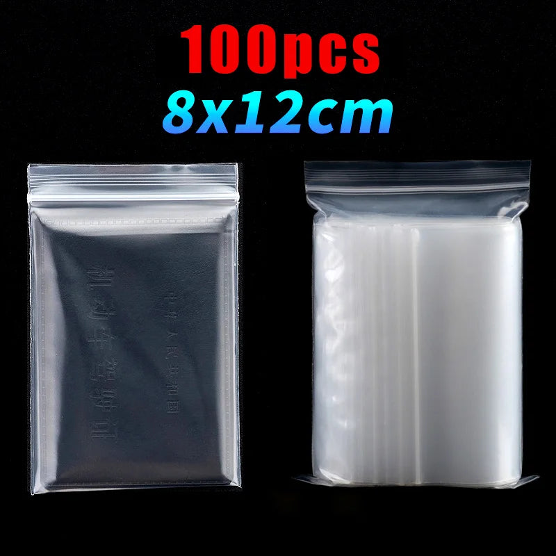 HOMFUN 100pcs/lot 5D DIY Diamond Painting Tools Plastic Self Adhesive Bags Drills Glued Stone Storage Sealing Bag Craft Supplies