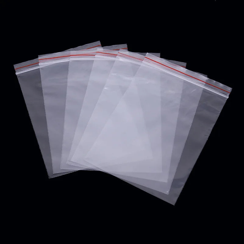 HOMFUN 100pcs/lot 5D DIY Diamond Painting Tools Plastic Self Adhesive Bags Drills Glued Stone Storage Sealing Bag Craft Supplies