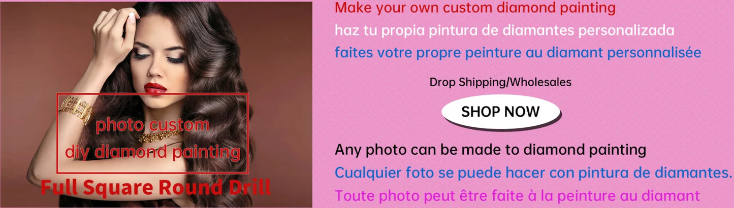 Diy Diamond Painting Sakura Beauty Woman Wearing Long Skirt Lily Flowers 5D Full Square / Round Drill