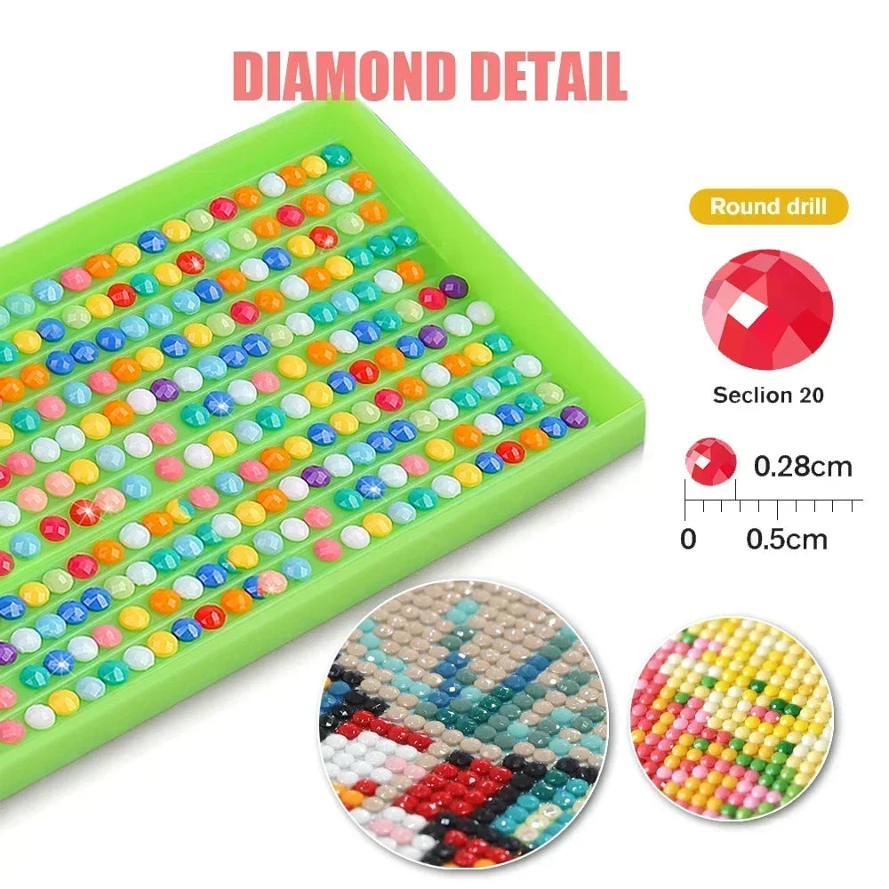 DIY 5D Diamond Painting Landscape Forest, Waterfalls, Scenic, Round Drill