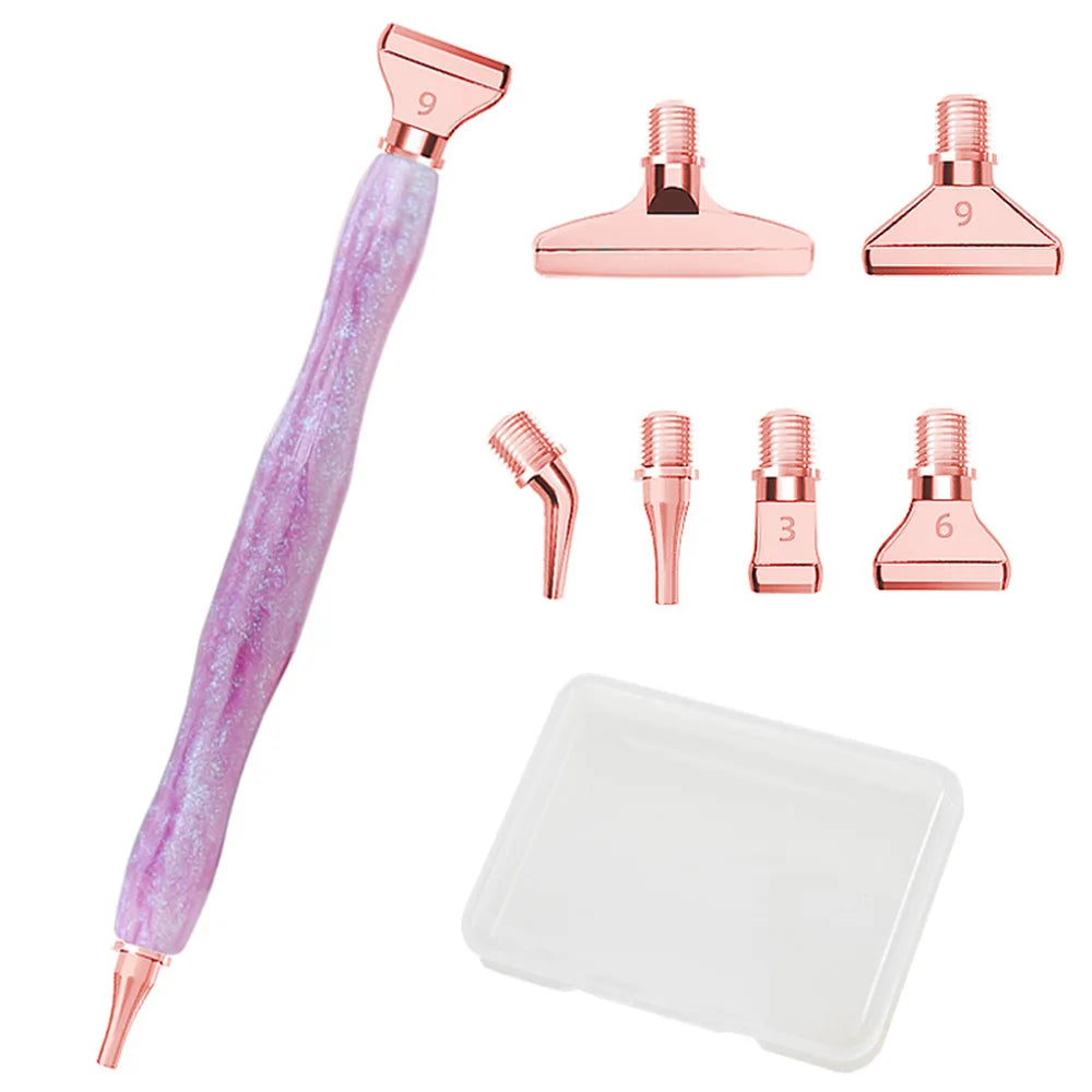 5D Resin Diamond Painting Pen Thread Metal Replacement Pen Heads Point Drill Pens With Glue Clay DIY Art Crafts Diamond Painting