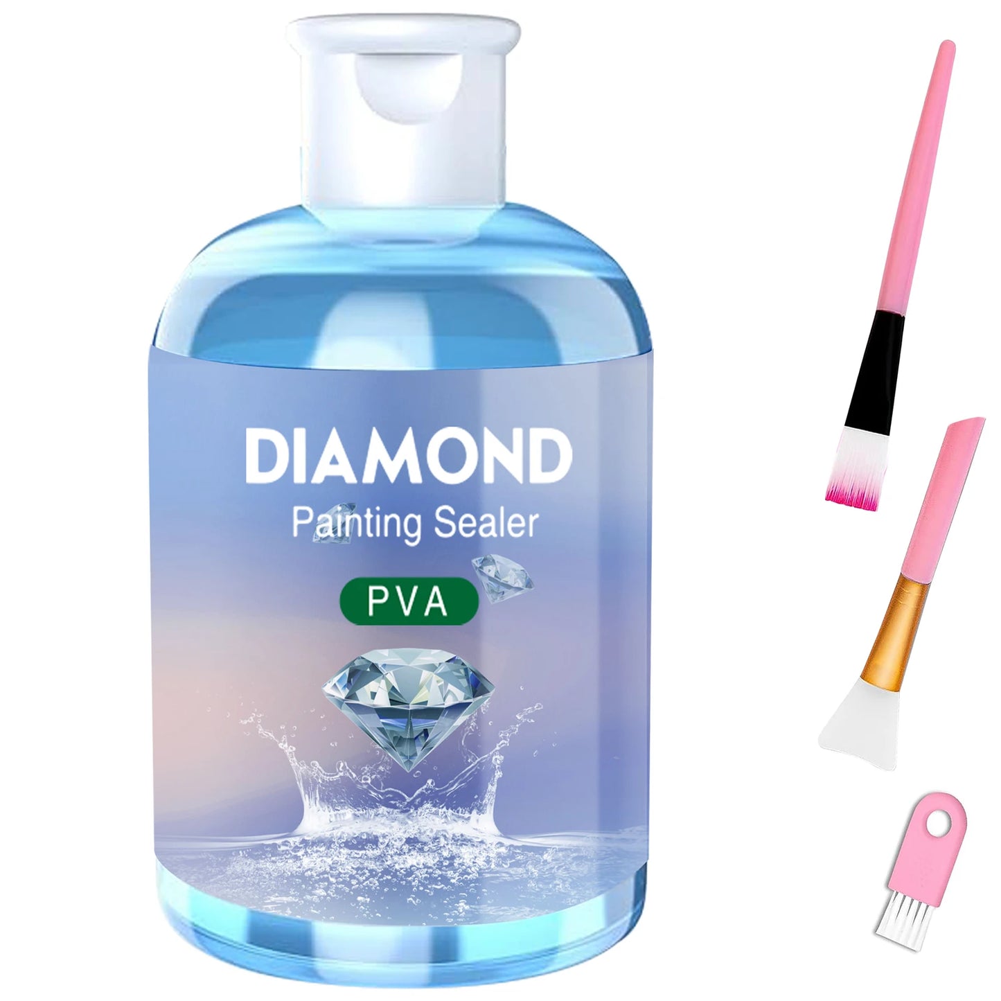 Diamond Painting Sealer Glue Kits 120ML With 3 Pcs Brushes Diamond Painting Glue Accessories And Tools