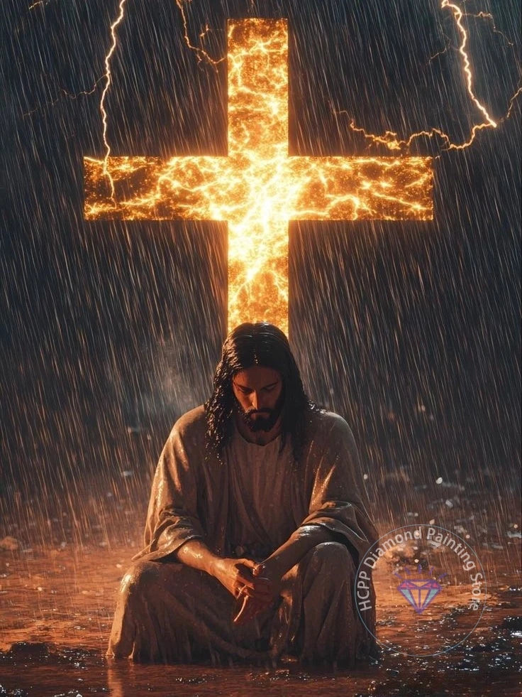 Jesus Christ Cross Diamond Painting Kit 5D DIY Round Drill