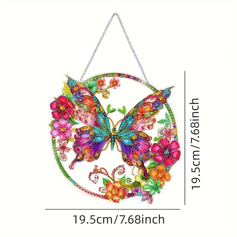 1pc/Set DIY Butterfly Diamond Painting Door Hanging Diamond Art Special Schapes