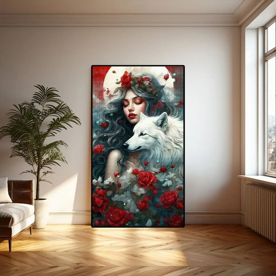 DIY Diamond Painting Beauty And The Beast Diamond Mosaic 5D Square & Round Rhinestone