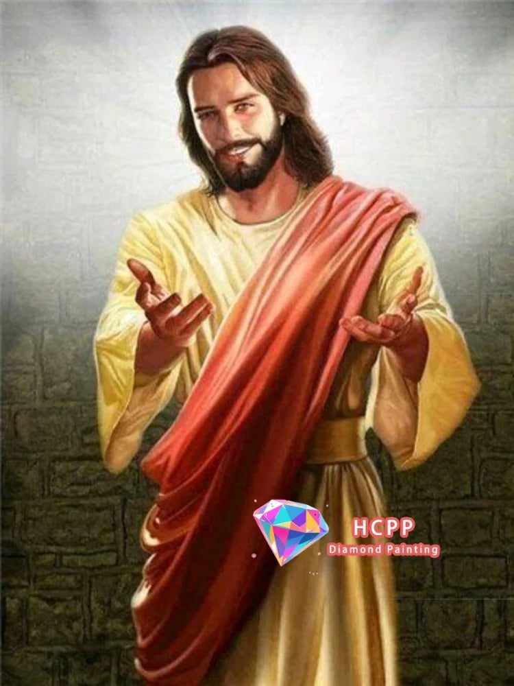 Jesus, Virgin Mary Diamond Painting Kit Square or Round Diamond 5D DIY Religious Mosaic