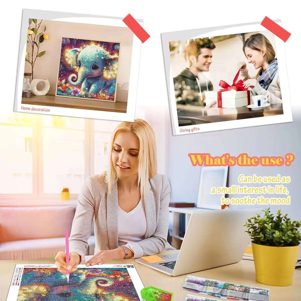 Diamond Painting, Pretty Elf DIY Square / Round