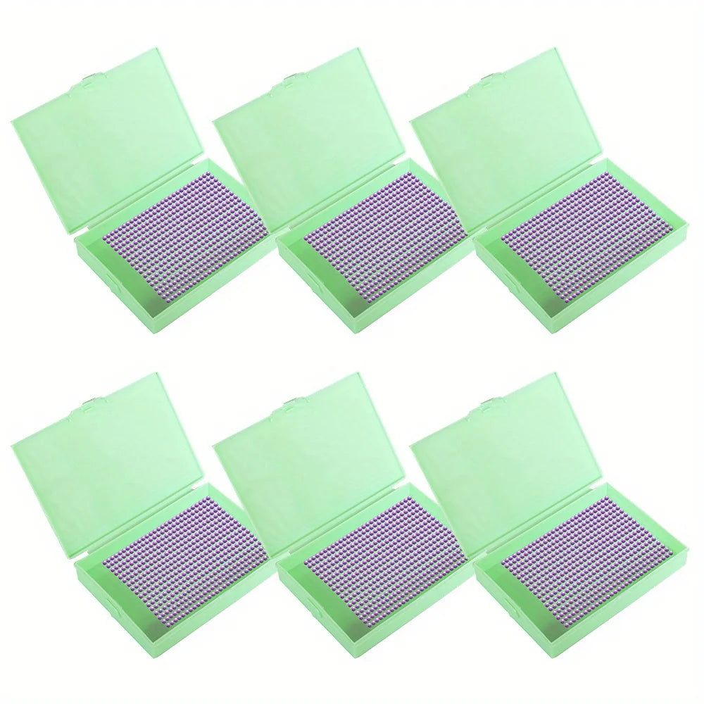 6pcs/ Set New 2 In 1 Diamond Art Tray Storage Box, Diamond Painting Tools Accessies, Storage Box For DIY Crafts
