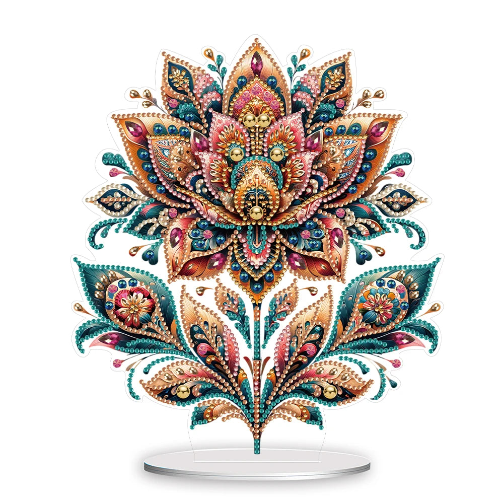 Round+Special Shape Diamond Painting Tabletop Ornaments Kit Gorgeous Butterfly Desktop Diamond Art Kits for Office Desktop Decor