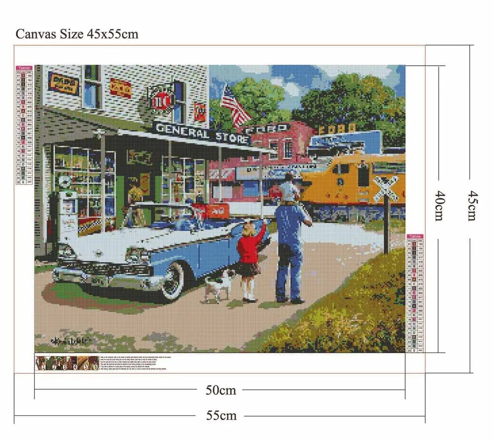 Vintage Classic Cars Diamond Painting, Square / Round Drill Diamond Art Kits, Automotive Art