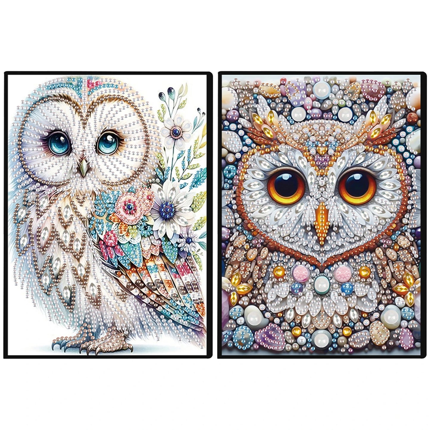 2pcs Partial DIY 50 Pages A5 Diamond Painting Notebook, Special Shaped 5D Crystal Art Painting Sketchbook
