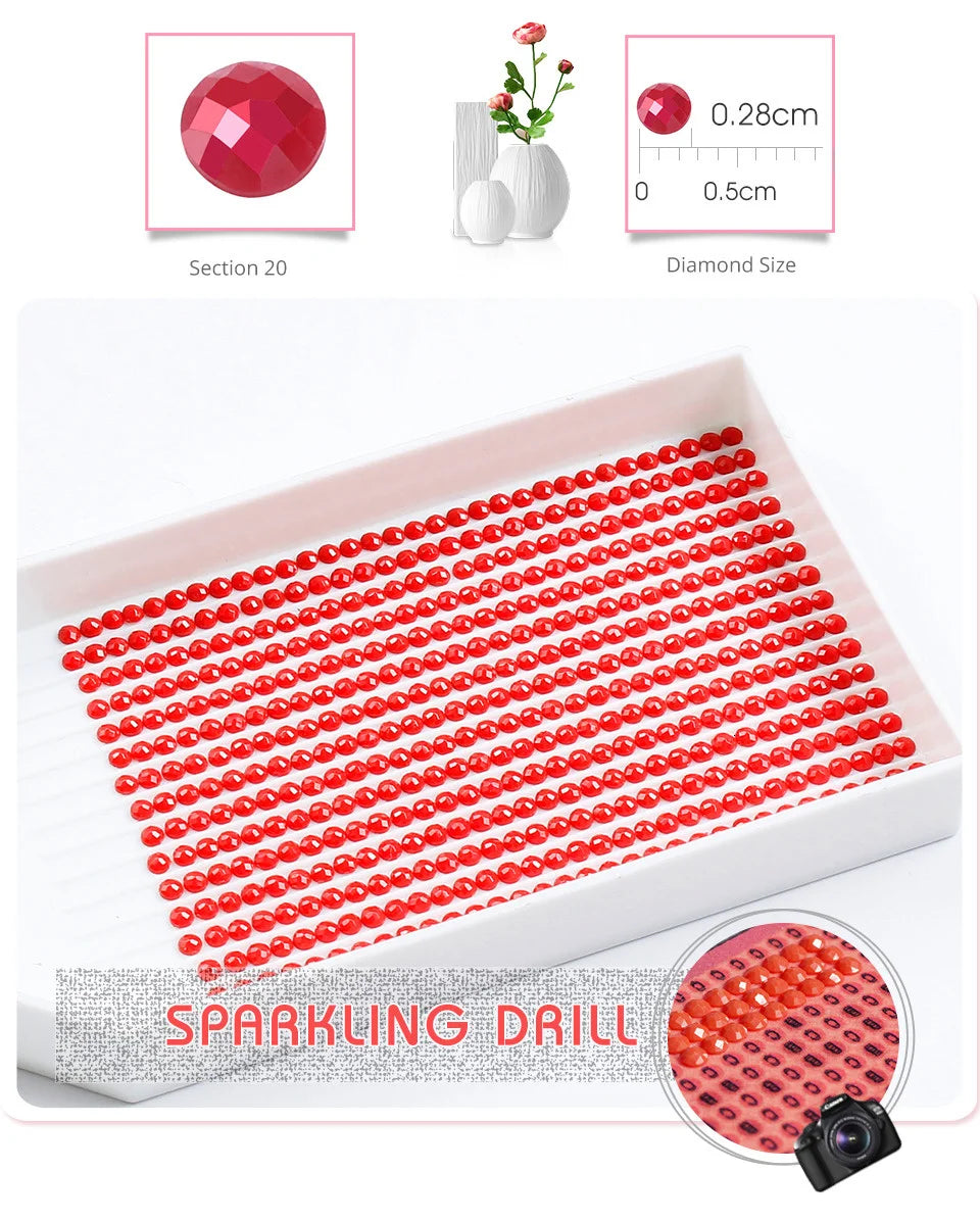 Huacan DIY Diamond Painting Landscape Window Flower Full Square / Round Drill