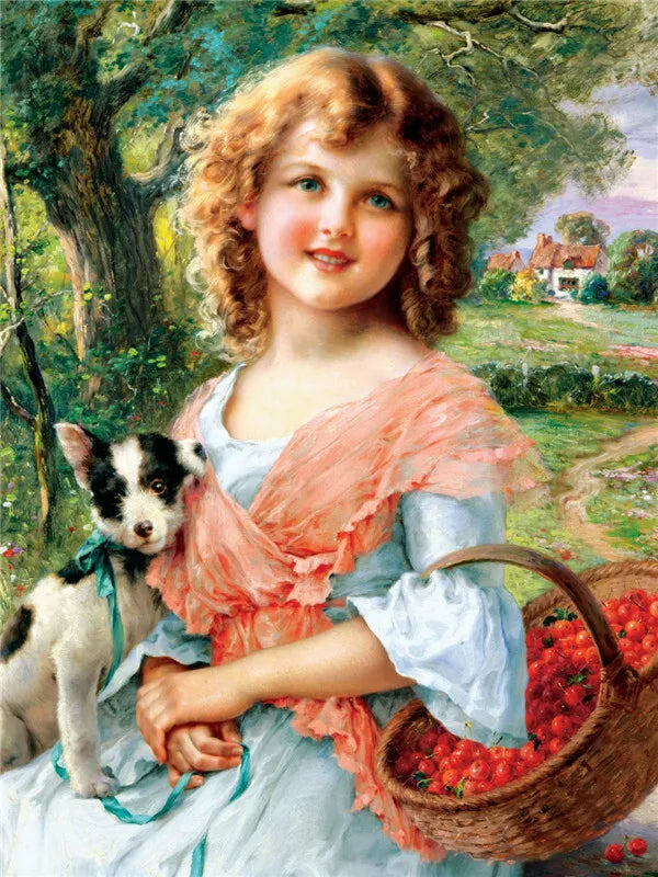 HUACAN 5D DIY Diamond Painting Little Boy and Dog Full Square / Round Full Drill