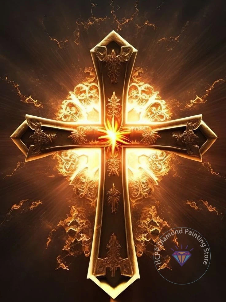 Jesus Christ Cross Diamond Painting Kit 5D DIY Round Drill