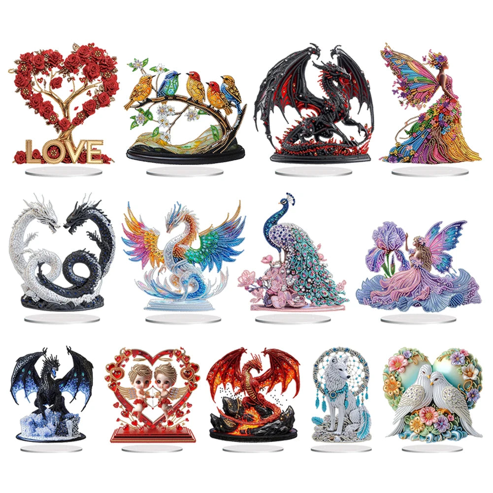 Animal Special Shape Diamond Painting Tabletop Ornaments Kit Diamond Painting Desktop Ornaments Kit Bedroom Table Decoration