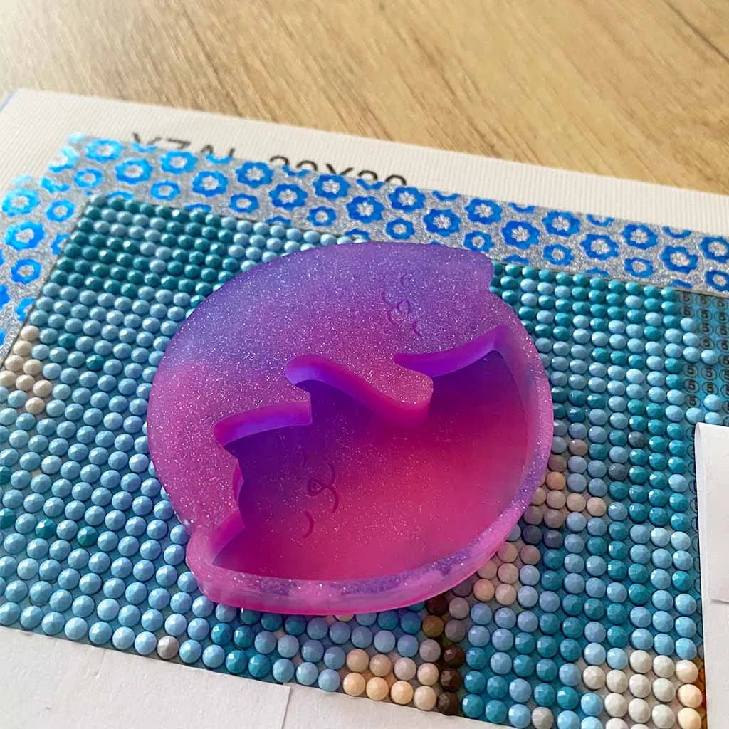 5D DIY Diamond Painting Magnetic Cover Minder Trash Tray Cat Decor Bowls Broken Drills Collector