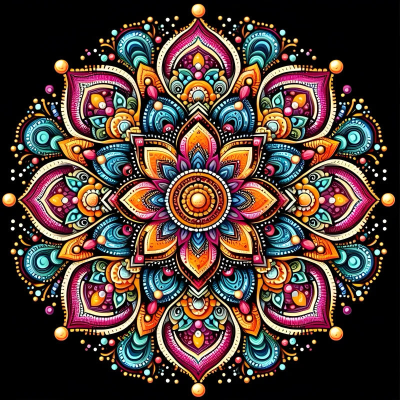 5D DIY Diamond Painting Flower Kit Mandala Flower Decoration DIY Alien Diamond Mosaic Art Gift Crafts Wall Home Decoration