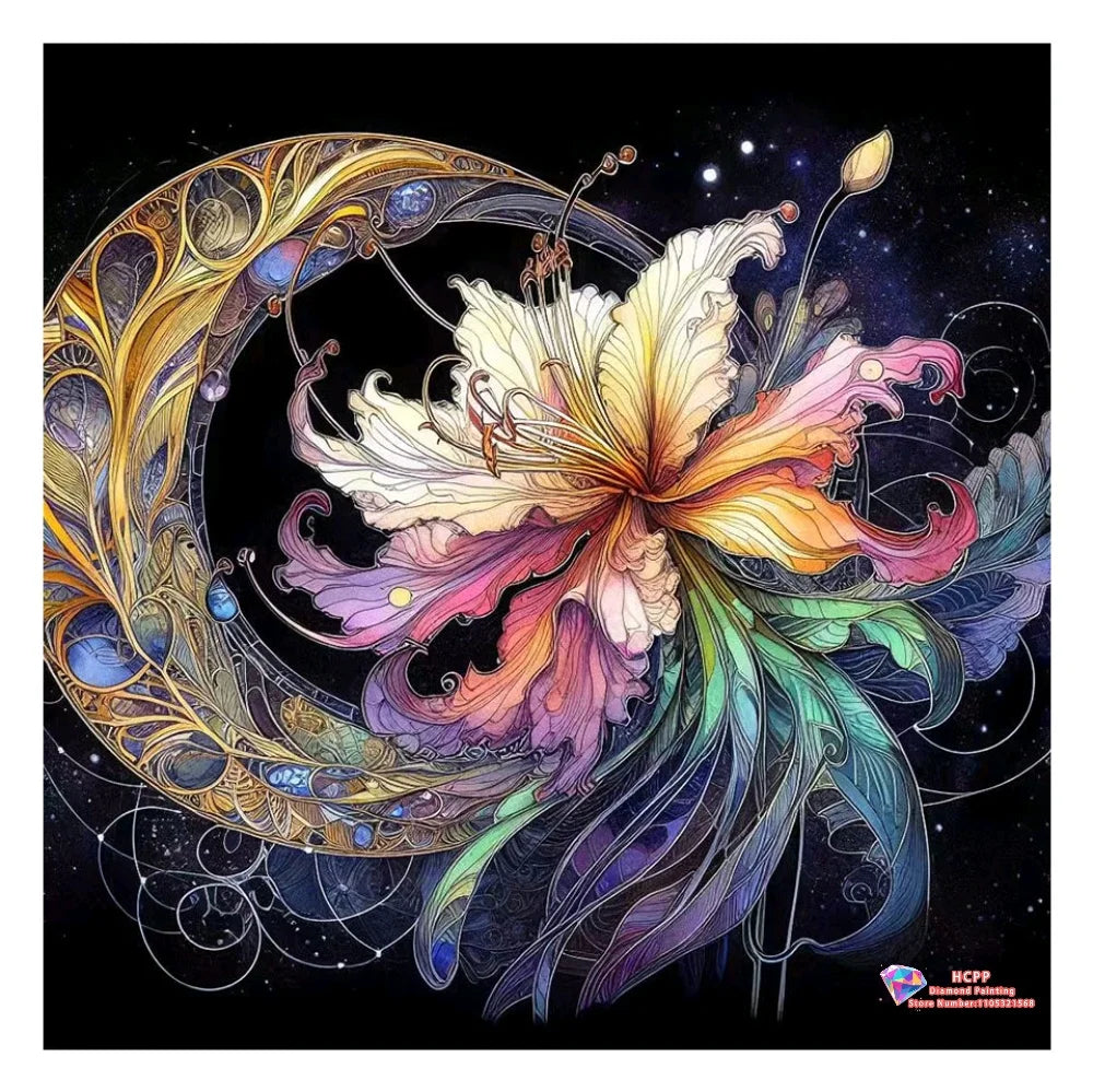 Landscape Flowers Diamond Painting Kit Square / Round Diamond 5D DIY