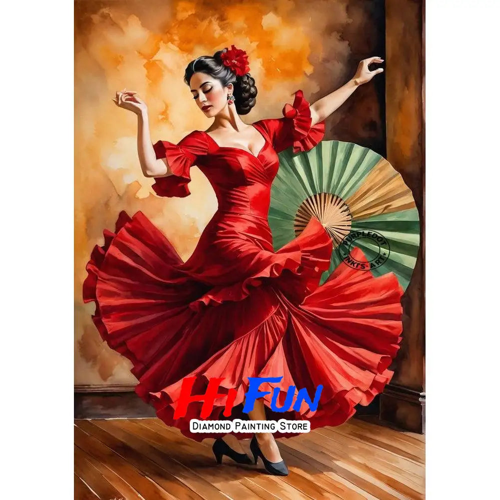 DIY Diamond Painting Mosaic Flamenco Dancer Full Square/Round Drill