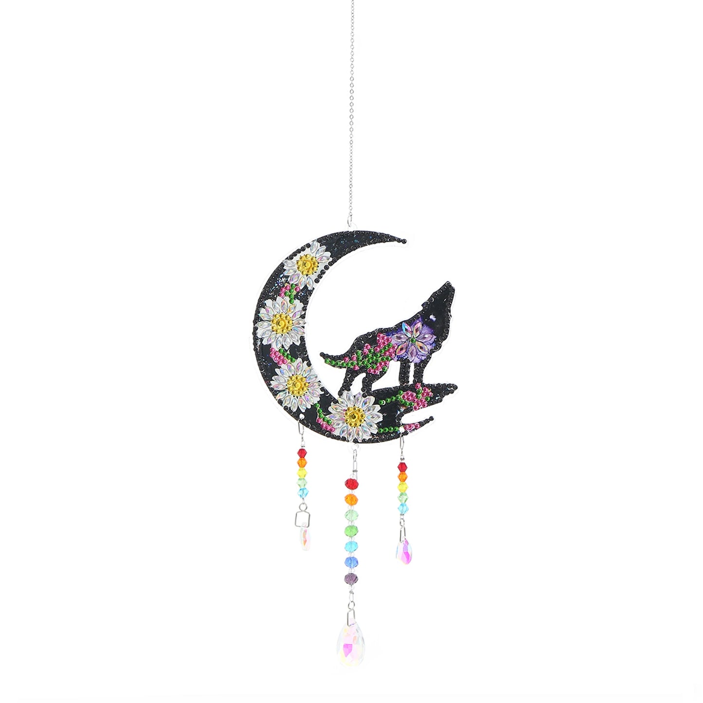 1pc/Set DIY Sun and Moon Diamond Painting Sun Catchers Double Sided Windchimes With Crystal Diamond Art