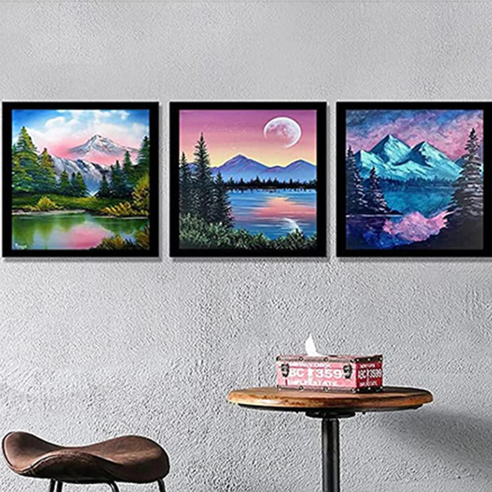 3pcs Magnetic Diamond Painting Frames Set 30x40/30x30cm 2 Sizes Self-Adhesive for Diamond Art Embroidery Photos Posters