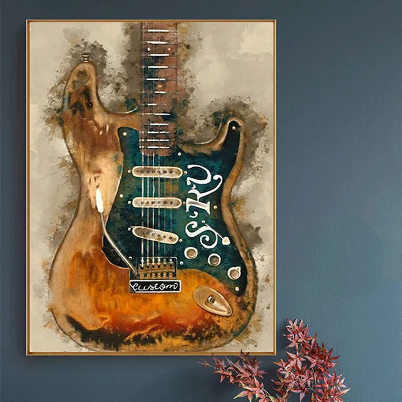 Guitar Full Round Diamond 5D DIY Painting