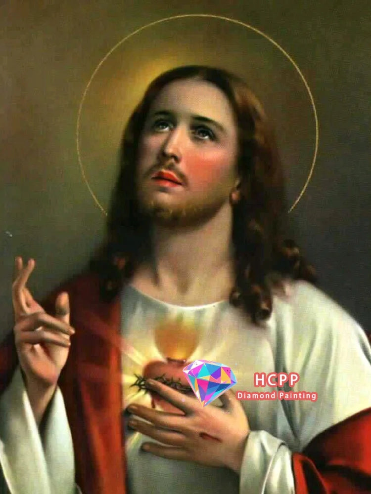 Jesus, Virgin Mary Diamond Painting Kit Square or Round Diamond 5D DIY Religious Mosaic