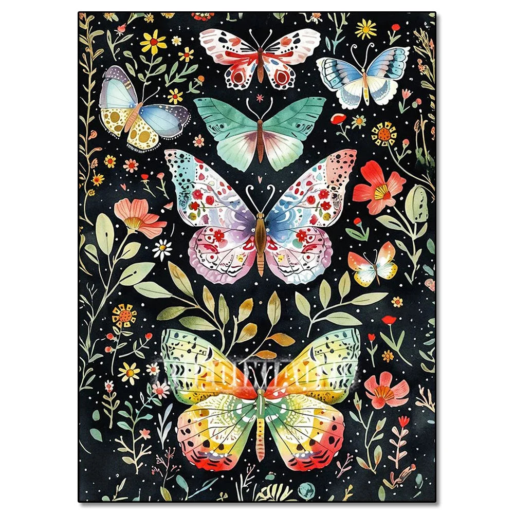 5D DIY Diamond Painting Kit Mushroom, Butterfly, Frog