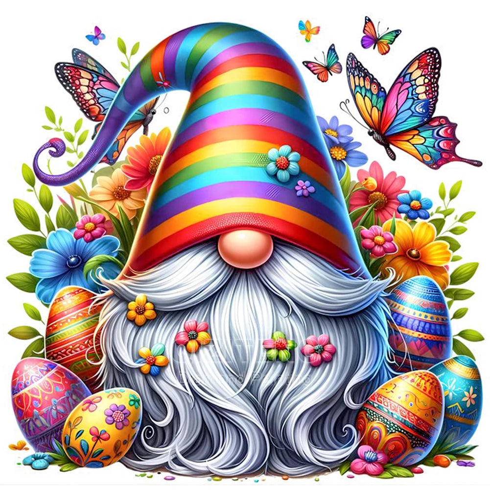 DIY Christmas Diamond Painting Gnome Full Diamond Mosaic Cartoon Elf Cross Stitch Set Art Festival Home Decoration Gift