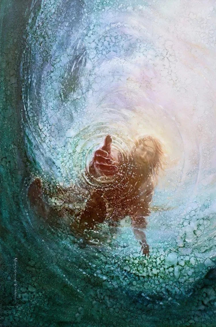 1 pc Frameless Diamond Painting, Jesus The Hand of God 5D Diamond Painting Mosaic Kits Home Decoration Wall