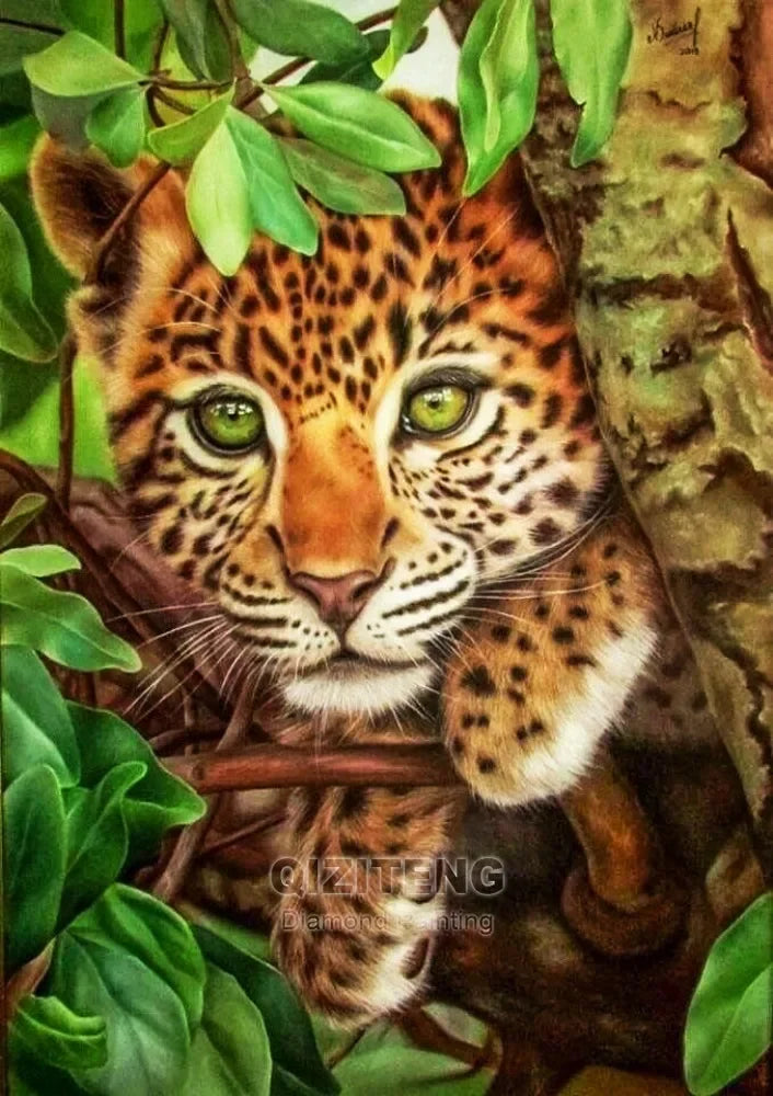 5D DIY Diamond Painting Tiger / Cheetah Full Square / Round Drill