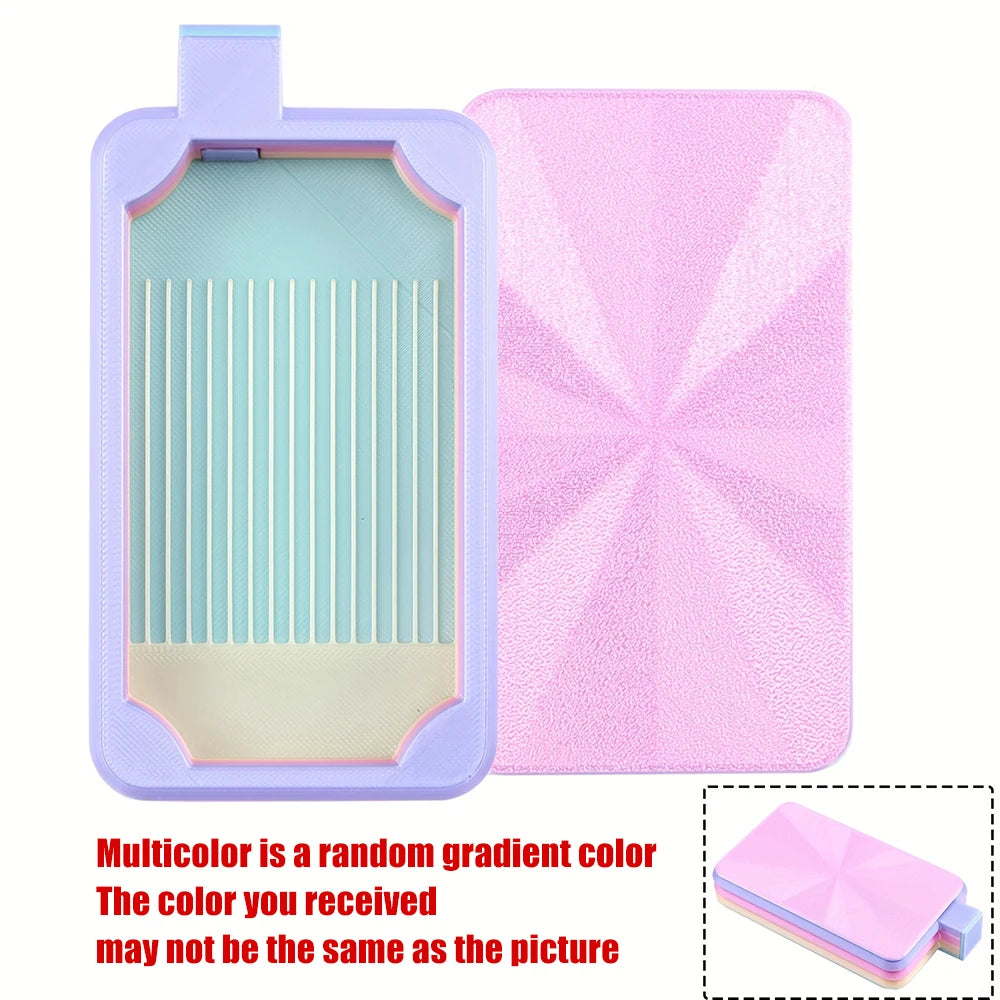 Gradient Color Diamond Art Tray With Lid, Diamond Painting Storage Box, DIY Crafts Tools Accessories
