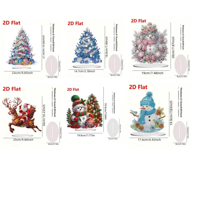 1pc DIY Diamond Painting Christmas Table Decoration