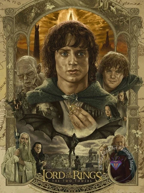 The Lord Of The Rings Diamond Painting Kit, 5D DIY Full Round Drill