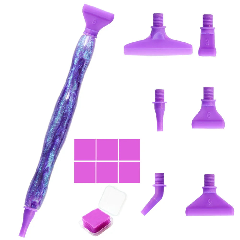 5D Resin Diamond Painting Pen Thread Metal Replacement Pen Heads Point Drill Pens With Glue Clay DIY Art Crafts Diamond Painting