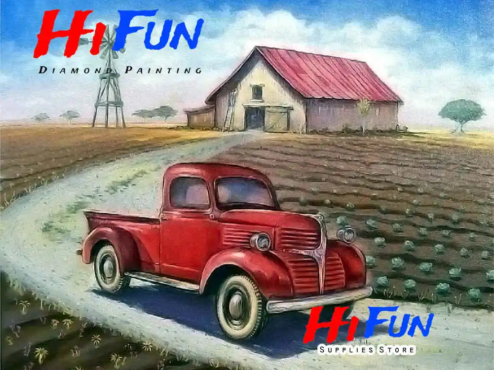 Vintage Classic Cars Diamond Painting, Square / Round Drill Diamond Art Kits, Automotive Art