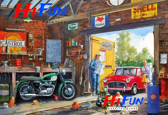 Vintage Classic Cars Diamond Painting, Square / Round Drill Diamond Art Kits, Automotive Art